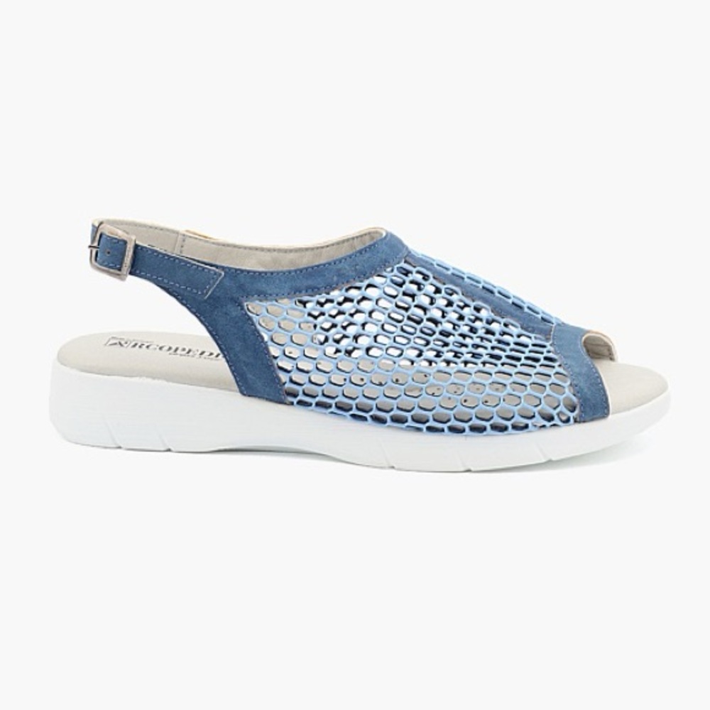 A’Rcopedico Antalia blue mesh and white sandal size 37